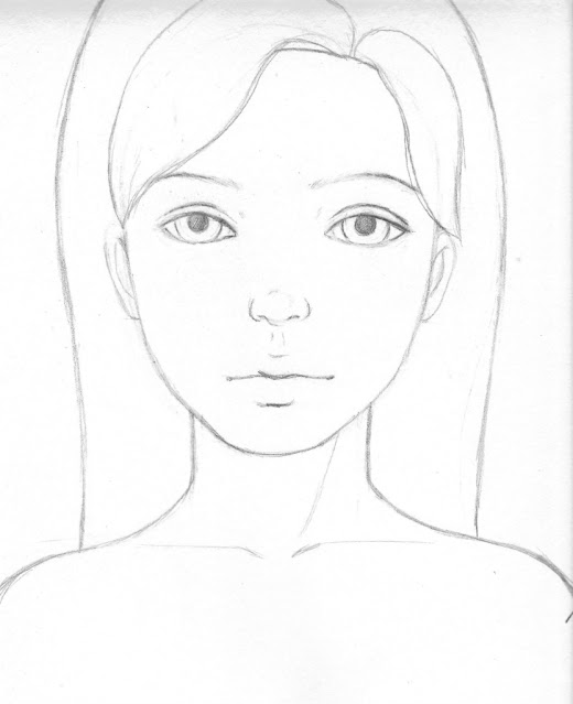 Easy Pencil Drawing Of A Girl